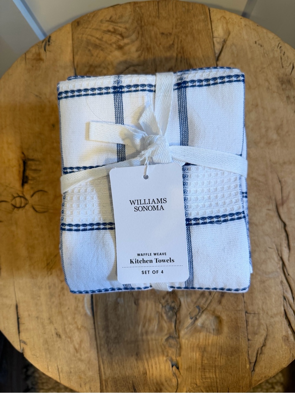 Williams-Sonoma, waffle weave kitchen towels set of 4
